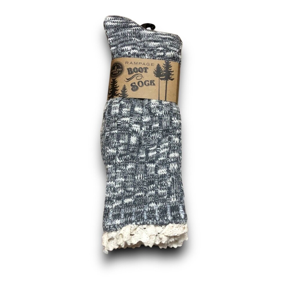 Rampage Women's Moisture Wicking Lace Top Boot Socks - 2 Pairs